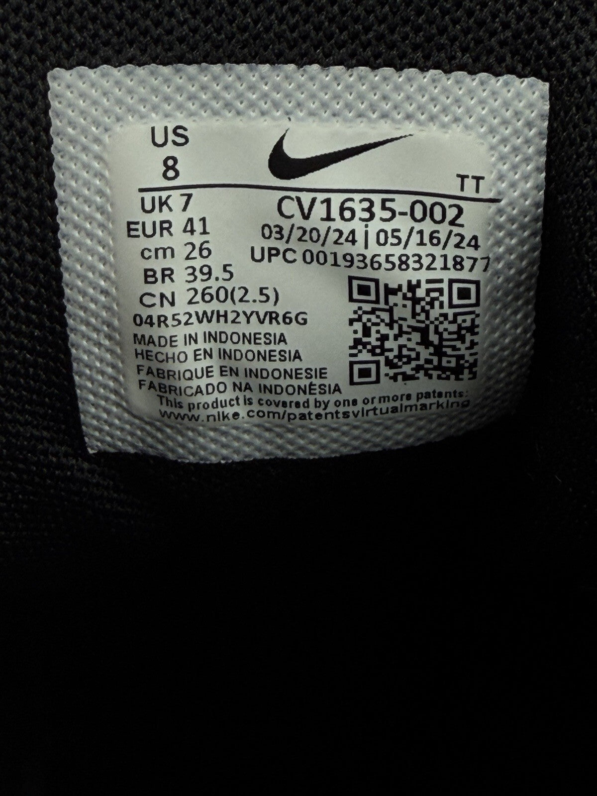 Nike Air Max 95 ‘Anthracite Grey/Black Volt’ 100% Authentic Mint Condition UK 7