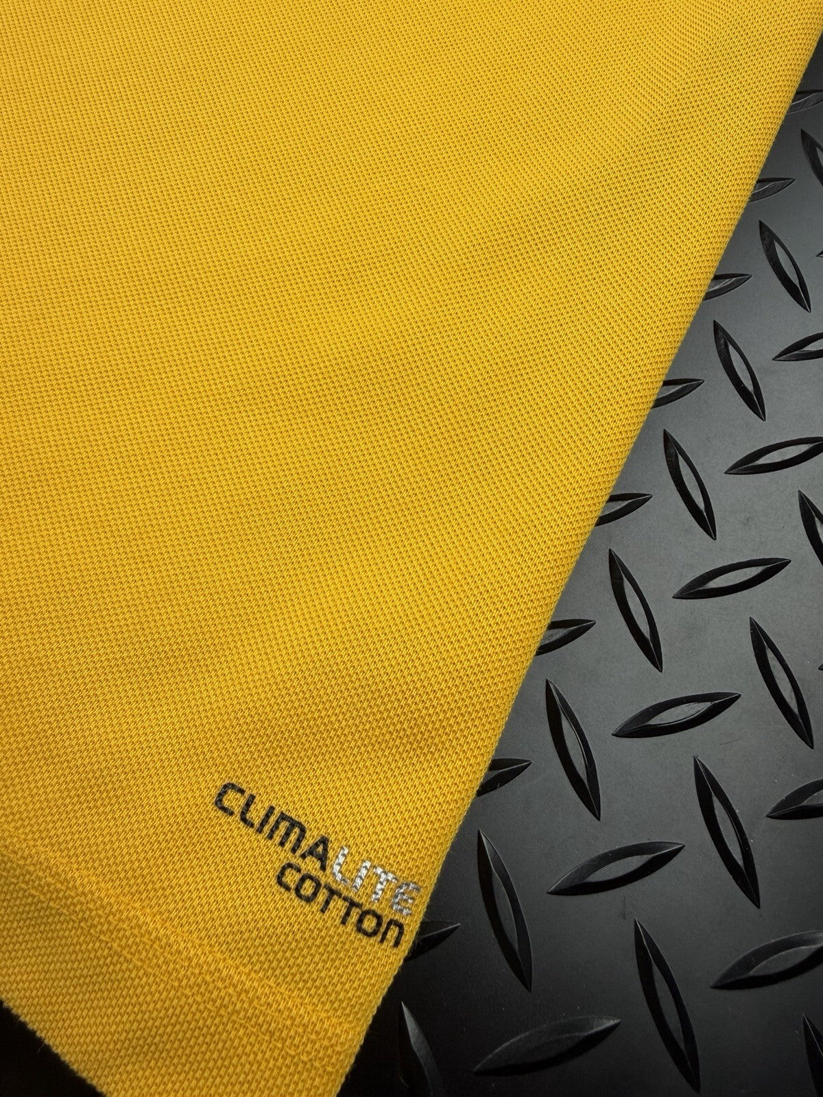 Vintage Adidas Clima Lite 365 Cotton Polo Shirt ‘Yellow + Red’ Size XL