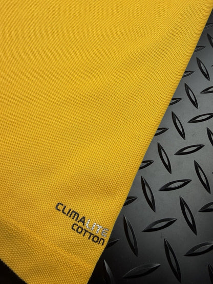 Vintage Adidas Clima Lite 365 Cotton Polo Shirt ‘Yellow + Red’ Size XL