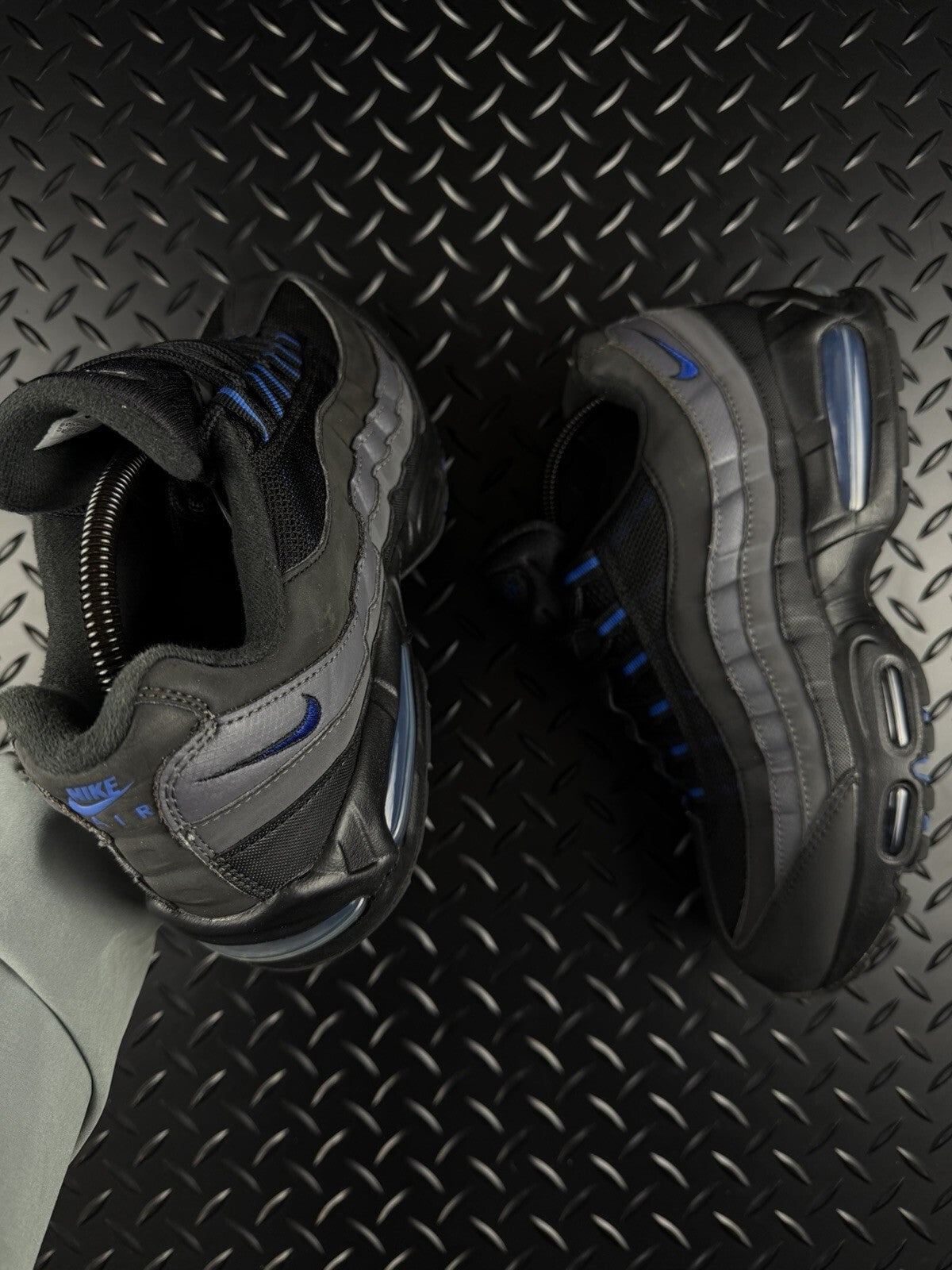 Nike Air Max 95 OG Big Bubble ‘Black Royal Blue’ 100% Authentic Mens Size UK 7.5