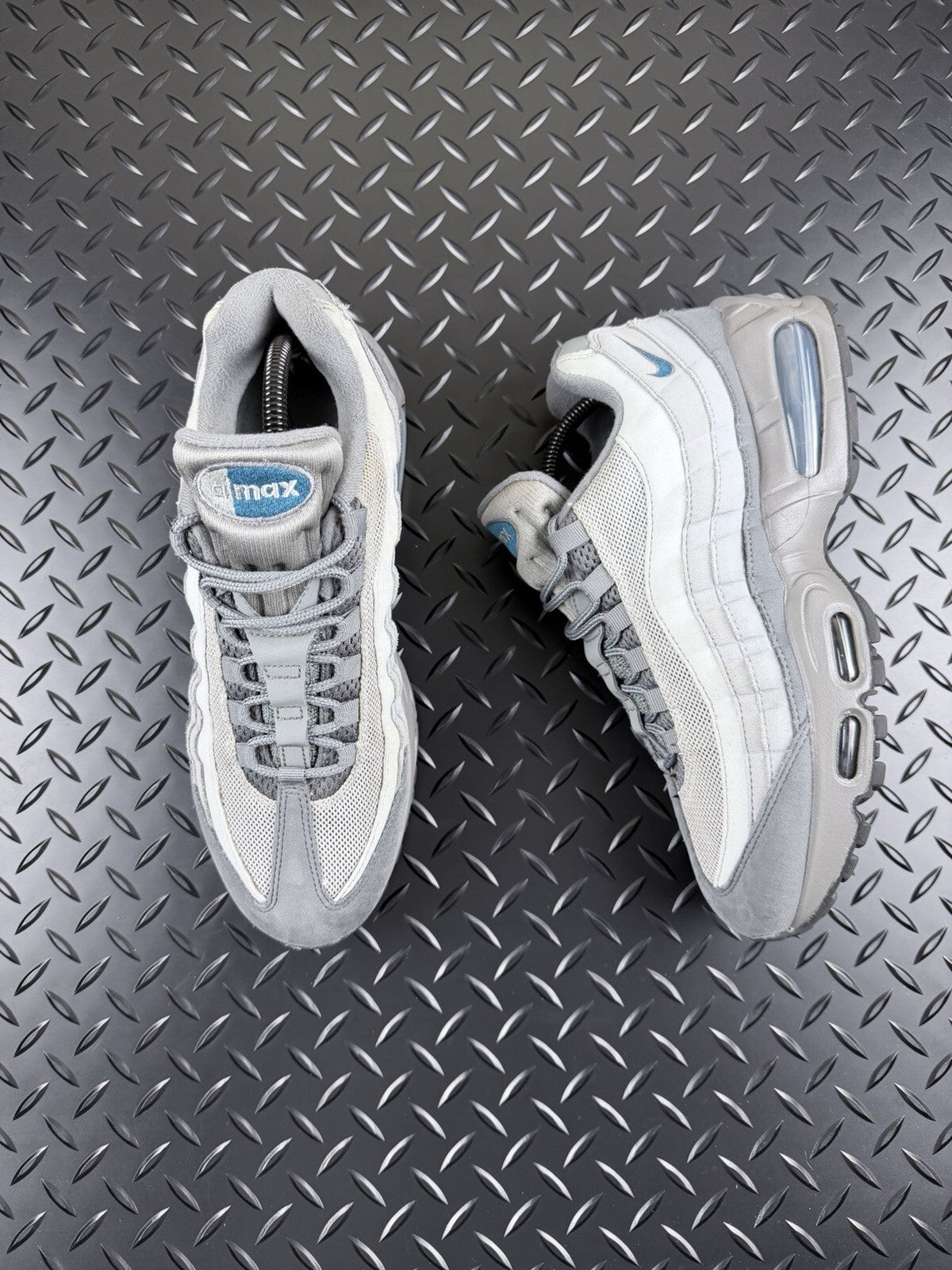Nike Air Max 95 OG ‘Big Bubble’ Anthracite Smoke Grey Blue 100% Authentic UK 7.5