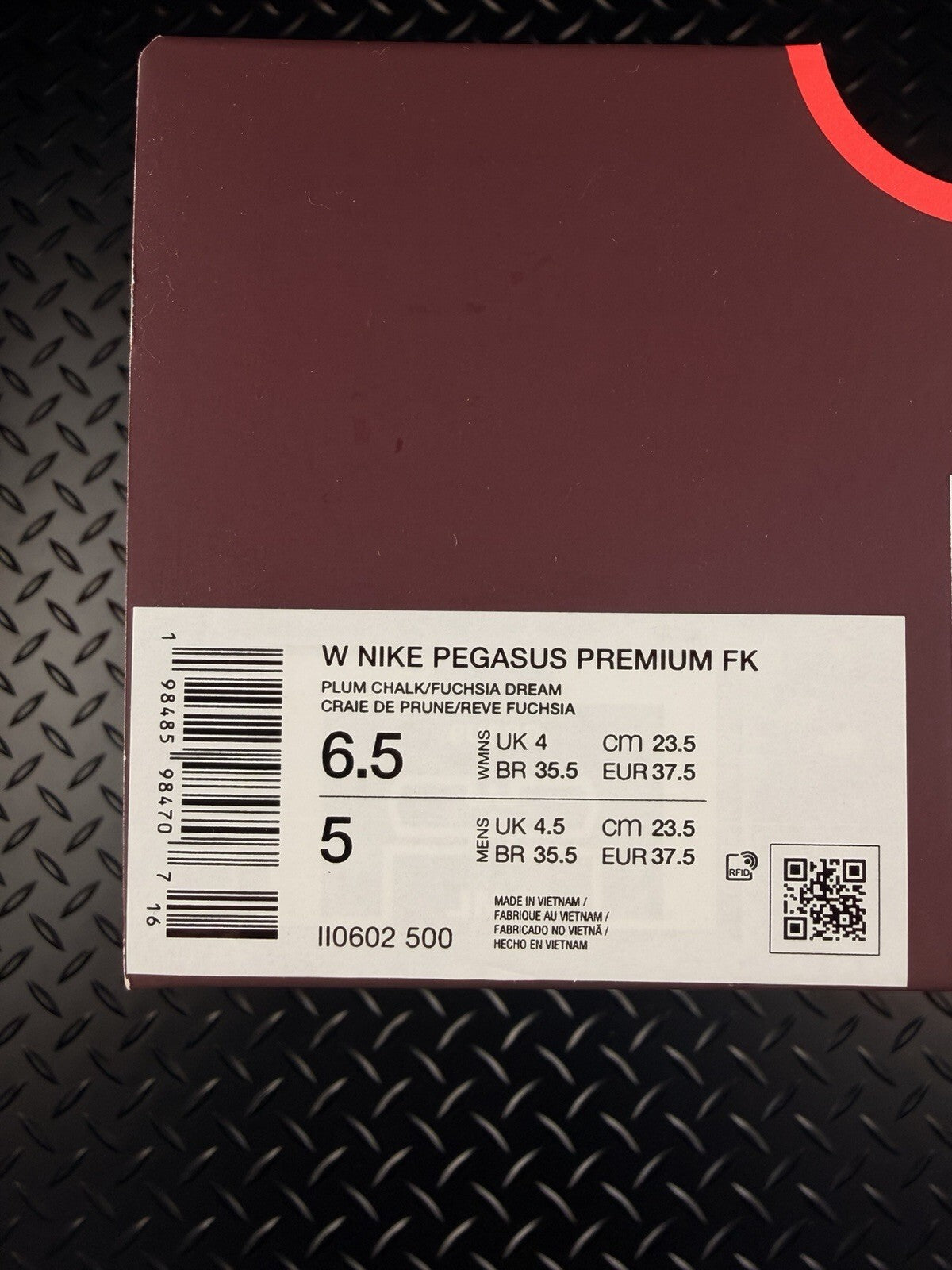 Nike Pegasus Premium ‘Plum Chalk’ High Tech Running Trainers Brand New WMNS UK 4