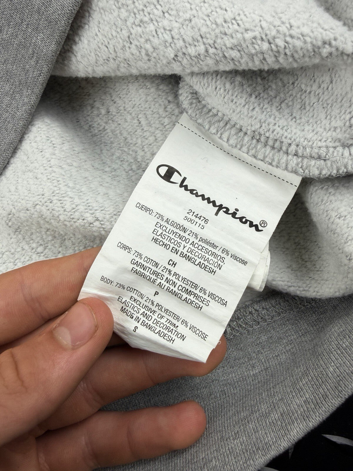 Champion Grey Hoodie Jumper 100% Authentic Size Small Worn Once