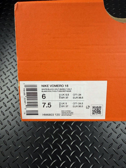 Nike Vomero 18 ‘Barely Volt’ Running/Lifestyle Trainers Brand New WMNS Size UK 5